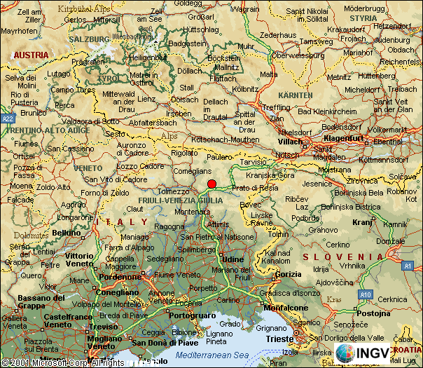 mappa epicentrale
