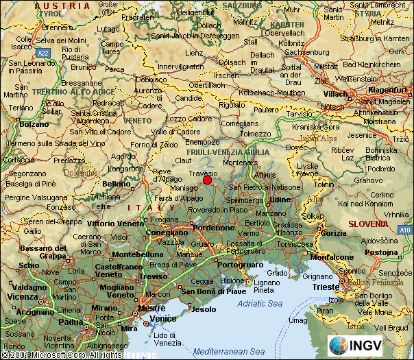 mappa epicentrale