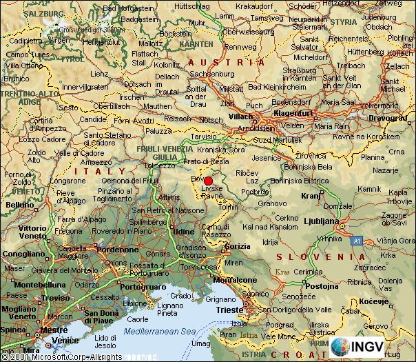 mappa epicentrale